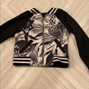 River Island Girls Black & White Zippered Jacket